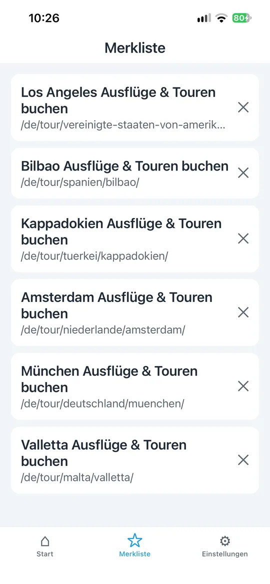 Deine Merkliste
