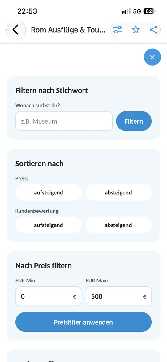 Filter & Sortierung