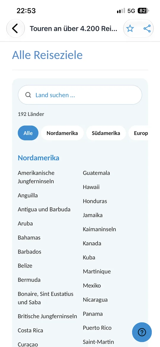 Alle Reiseziele